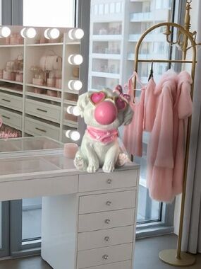 🆕🐶 Puppy Dog Blowing Bubble Decor Piece NWT